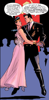 Russian Superman with Diana Prince from page 29 panel 1 of Red Son: Rising
