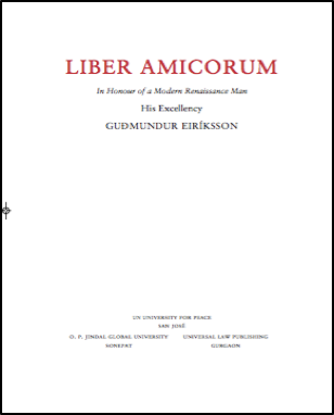 Liber Amicorum His Excellency Gudmundur Eriksson