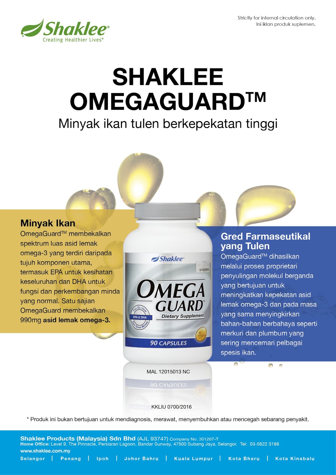 KEBAIKAN ASID LEMAK OMEGA 3 DALAM OMEGA GUARD SHAKLEE