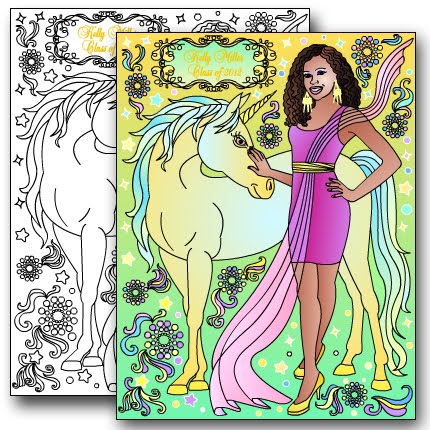 NEW* PRINCESS&UNICORN Custom coloring page