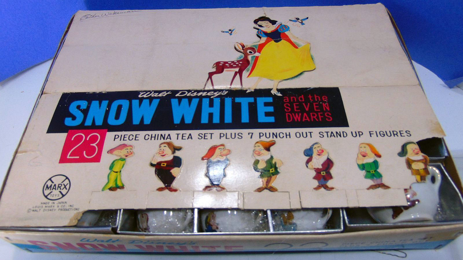 23-piece, Snow White, Tea Set, by Marx, Disney, 1950's, Children's