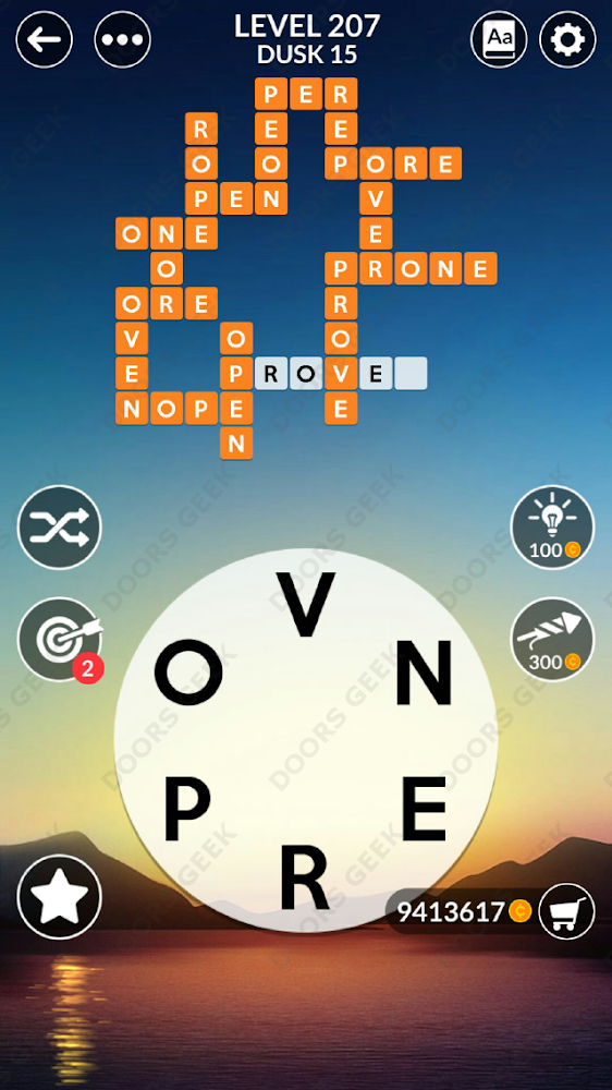 Wordscapes Level 207 Answers Doors Geek
