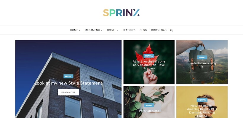 Sprinx Free Blogger Template