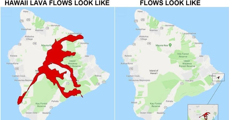 Hawaii Volcano Eruption Map