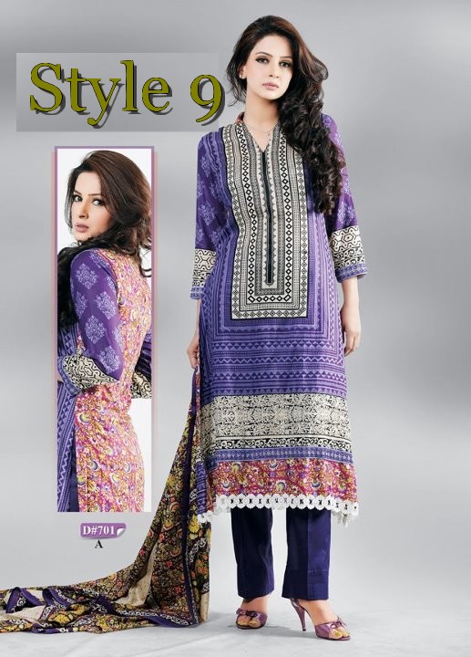 Shalwar Kameez | Lawn Dresses 2012 | Style 9