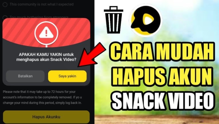 Cara Menghapus Akun Snack Video Secara Mudah Dan Permanen Droidide