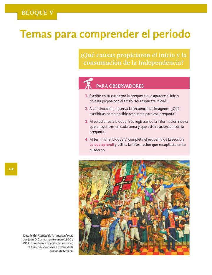 Temas para comprender el periodo - Historia 4to Bloque 5 2014-2015  
