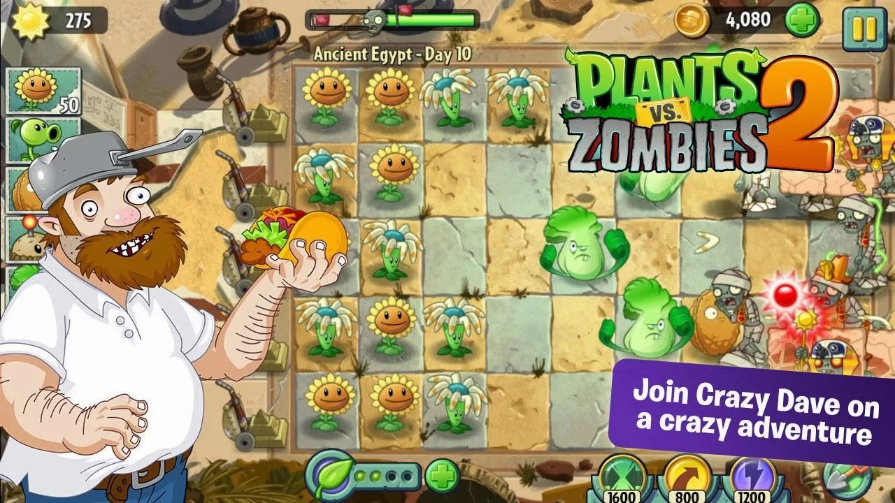 Plants vs. Zombies 2, now available on Google Play Juan