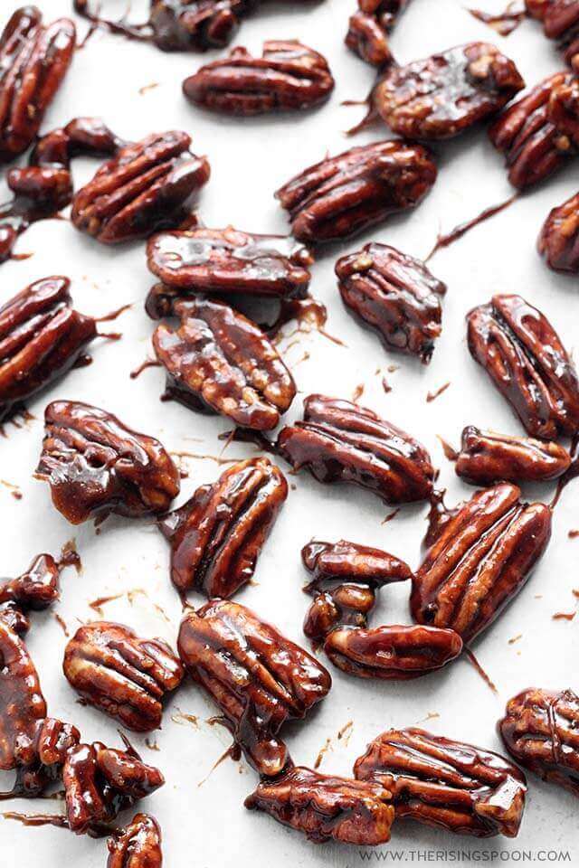 Stovetop Candied Pecans with Maple Syrup The Rising Spoon