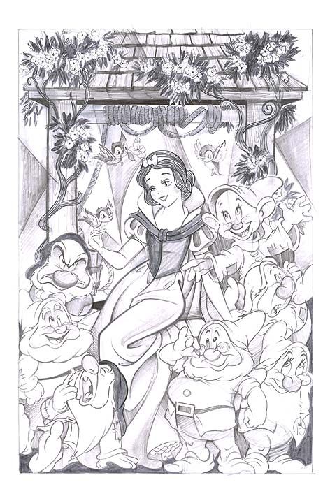 Tranh tô màu nàng công chúa Bạch Tuyết 04