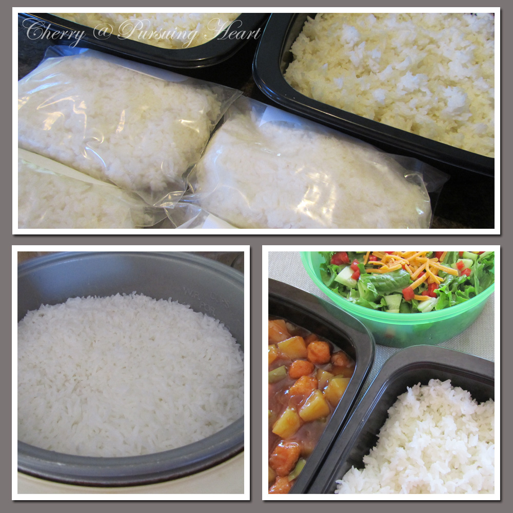 Pursuing Heart Freezing Rice {Freezer Fare}