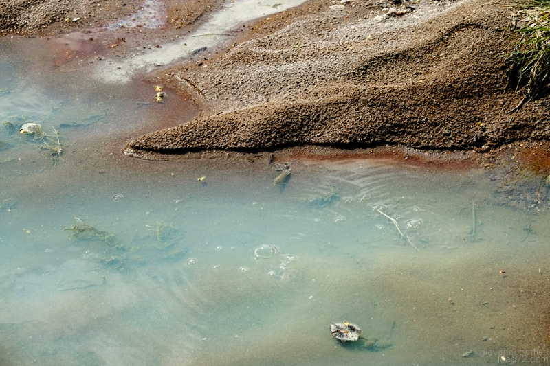 Il colore delle acque alla Cascata della Diosilla