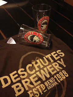 Deschutes Brewery T-shirt and Glasses