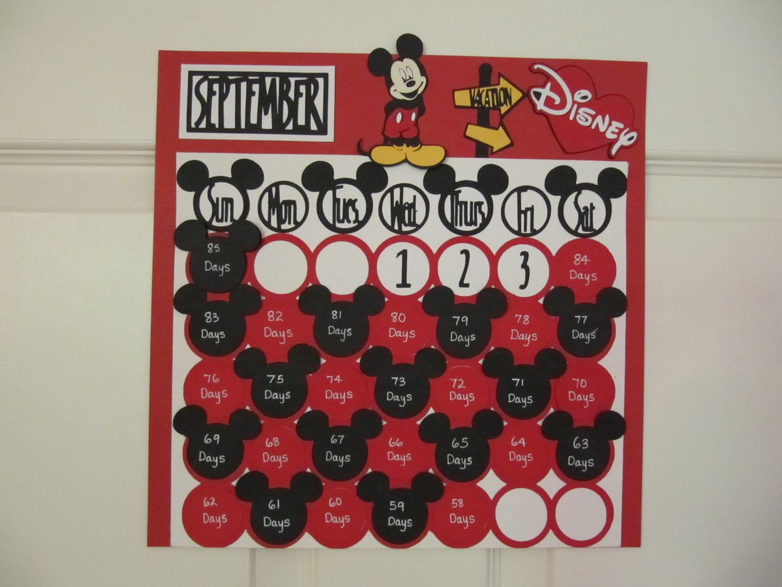 Crazy4Cricut Disney Countdown Calendar