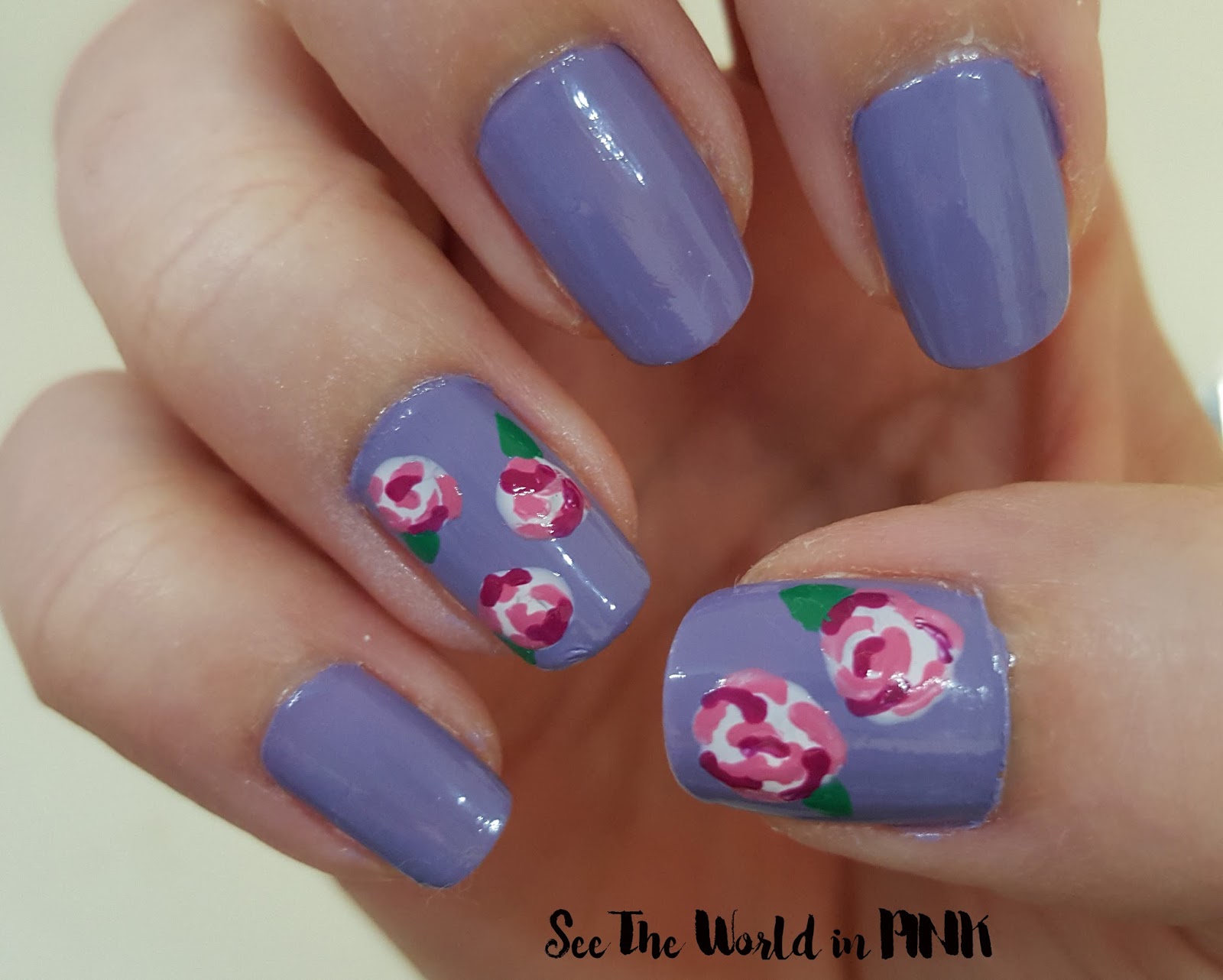 rose nail art how to tutorial