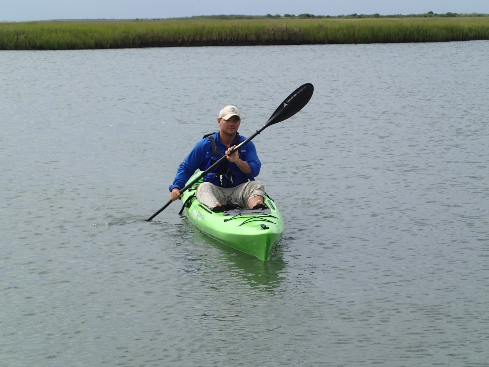 Jay Brooks Fishing Crossing the Chesapeake Bay on a Kayak