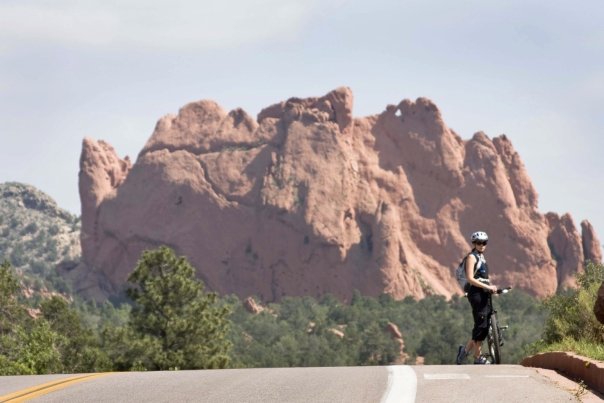 Adventure trips challenge while also giving your metabolism a boost Amy mountain biking in garden of the gods
