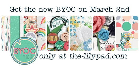 March BYOC Digital Scrapbook Products