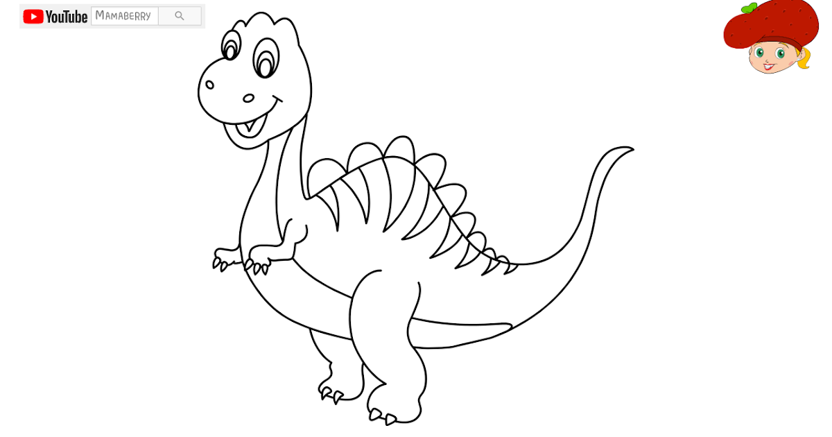 Download Gambar Mewarnai Dinosaurus GAMBAR MEWARNAI HD