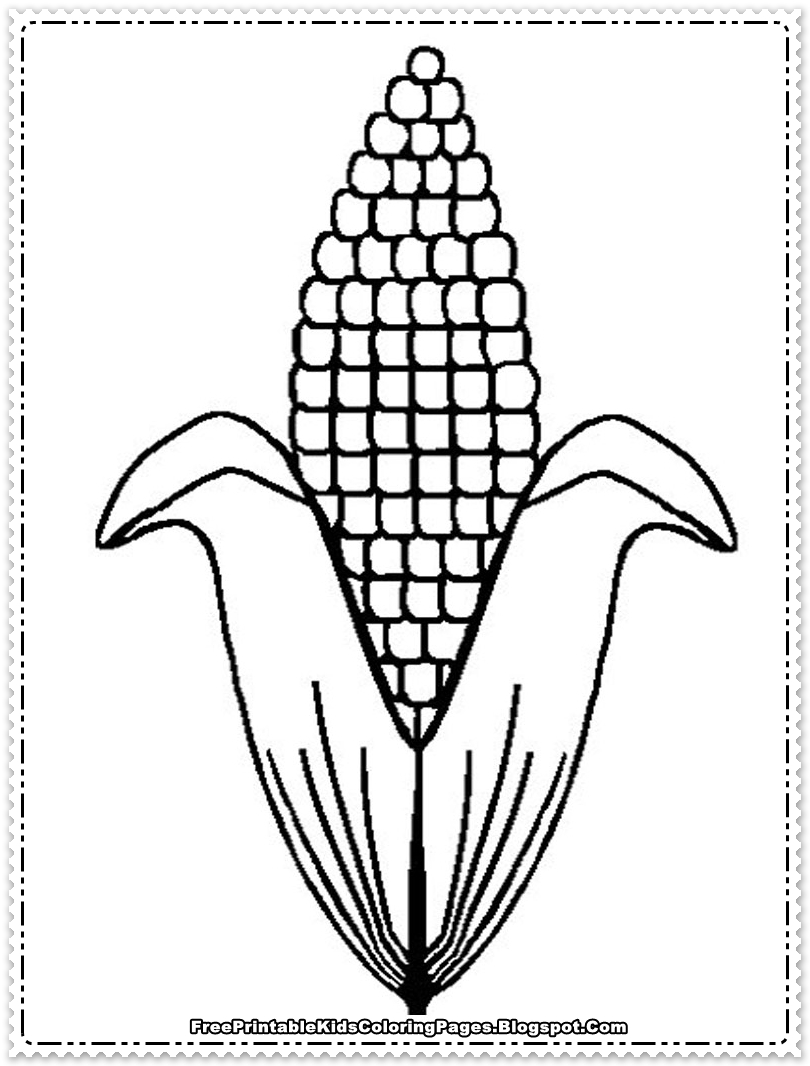 ear of corn coloring pages - photo #8