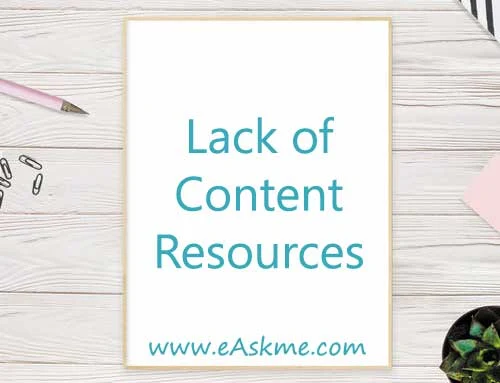 Lack of content resources: 8 Worst Ways to Waste Money on SEO: eAskme