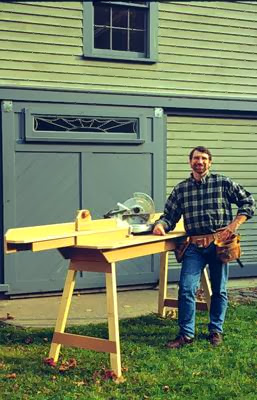 norm abram miter saw stand, build plans, how to, job site stand