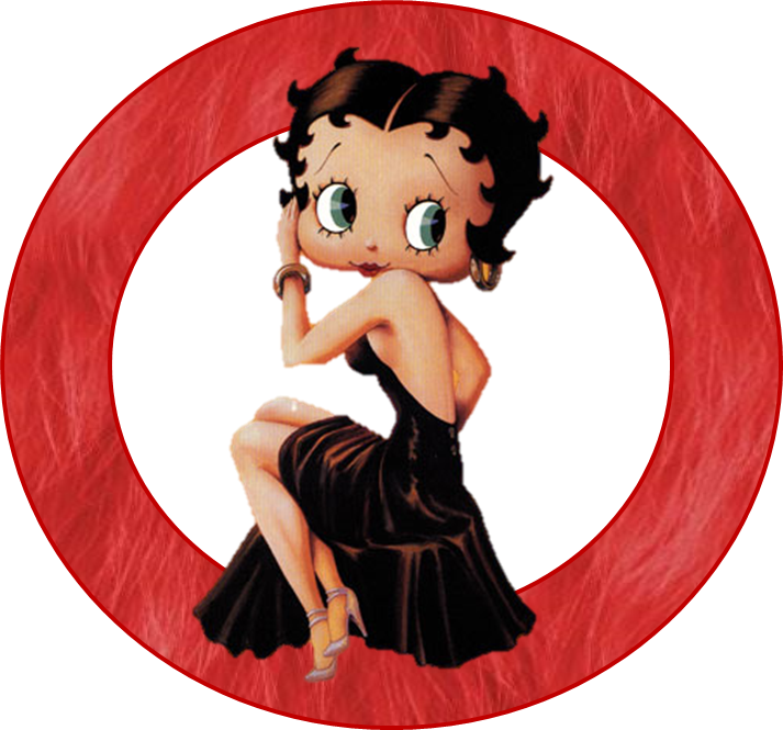 Betty Boop: Free Printable Mini Kit in Red. Betty Boop, Toppers or Free Printable Candy Bar Labels.