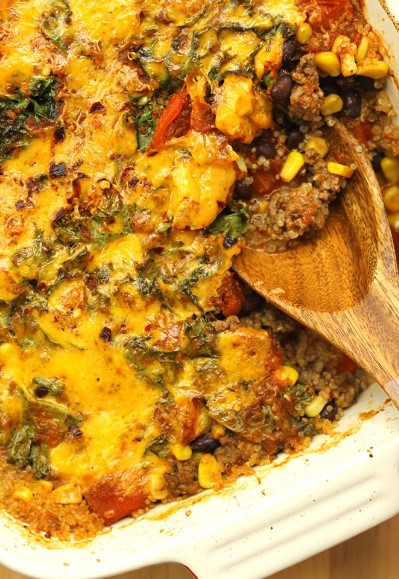 QUINOA AND KALE TACO CASSEROLE