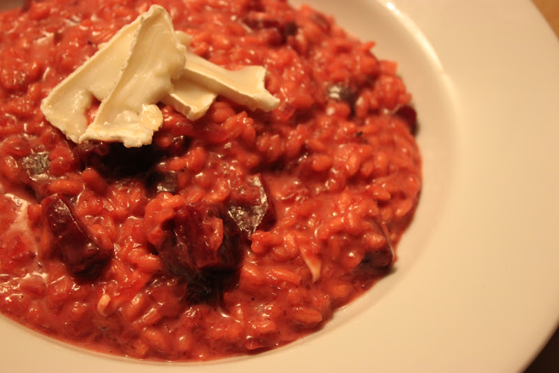 Culinary Conquests Beetroot and Goats Cheese Risotto