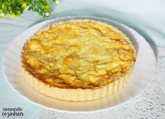 Receita torta quiche de camarão fácil