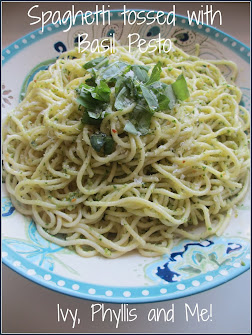 SPAGHETTI TOSSED WITH BASIL PESTO