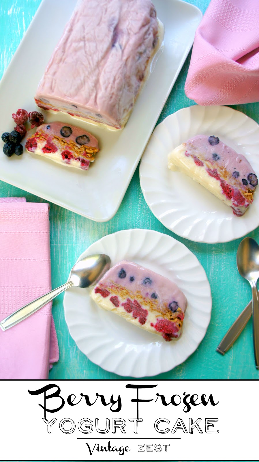 Berry Frozen Yogurt Cake Diane's Vintage Zest!
