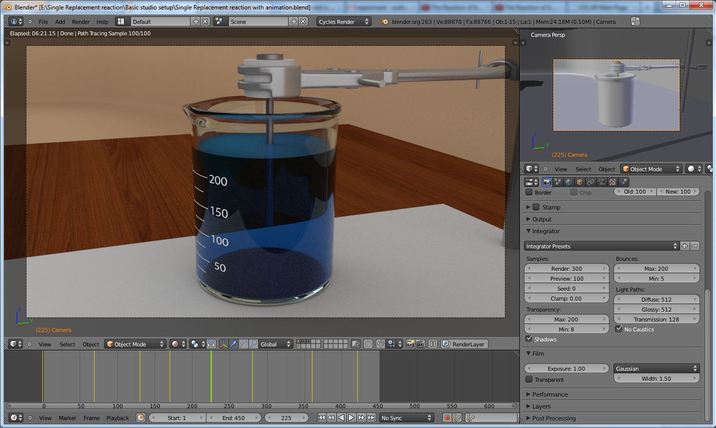 Blender@Project OSCAR | IIT Bombay: Single Replacement reaction animation