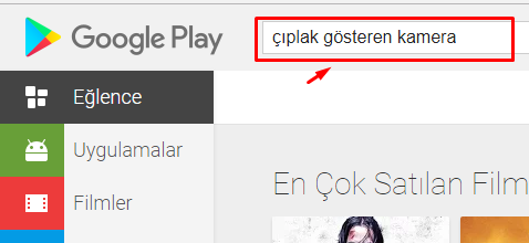 ciplak gosteren kamera