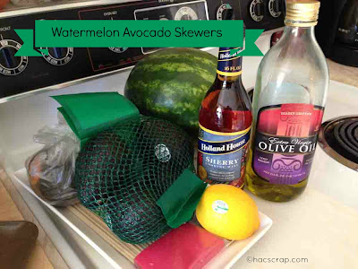 Avocado Watermelon Skewers Ingredients