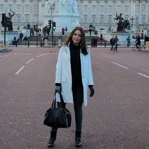 White coat and snake print