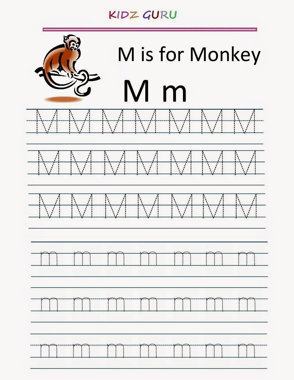 Kindergarten Worksheets: Printable Tracing Worksheet ...