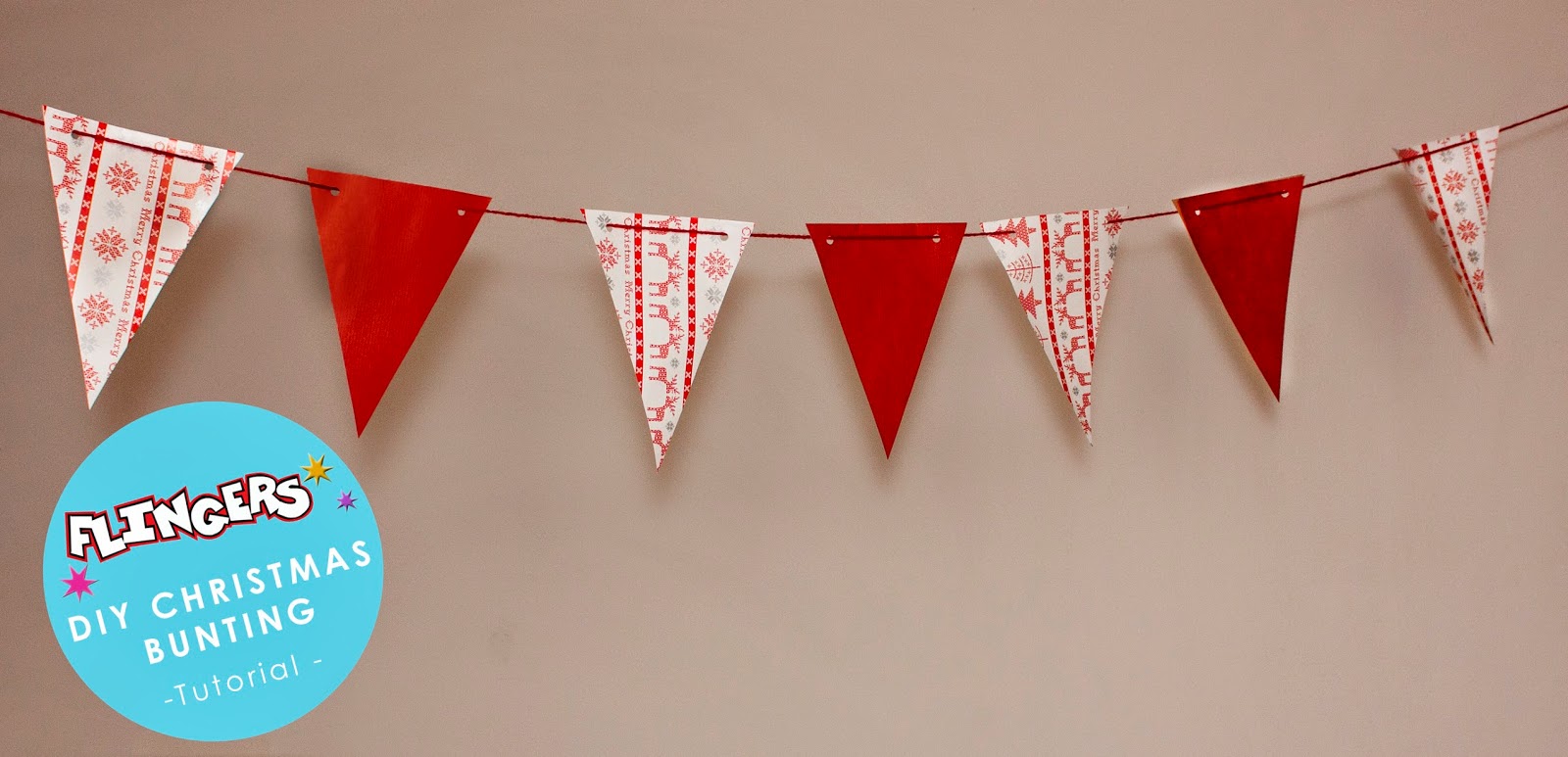 Flingers Party Shop Blog DIY Christmas Bunting