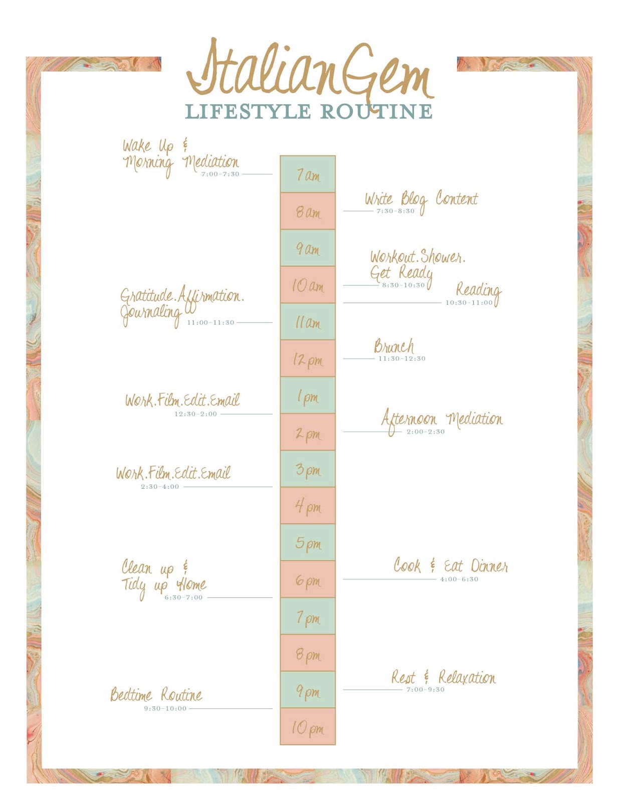 Lifestyle Routine