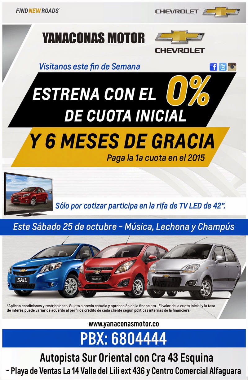 Estrena Sin Cuota Incial Yanaconas Motor Concesionario Chevrolet Carros Nuevos Carros Usados