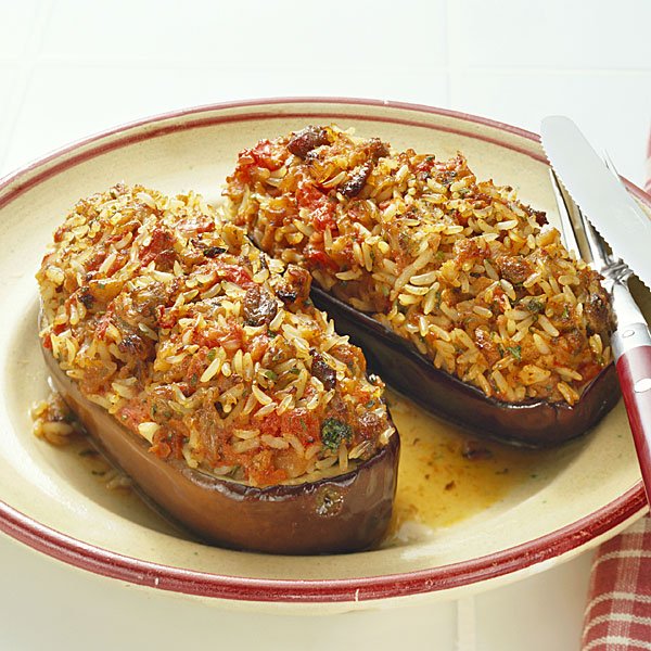 BERENJENAS RELLENAS DE ARROZ - Apto.Celiacos BERENJENAS RELLENAS DE ARROZ - Apto.Celiacos