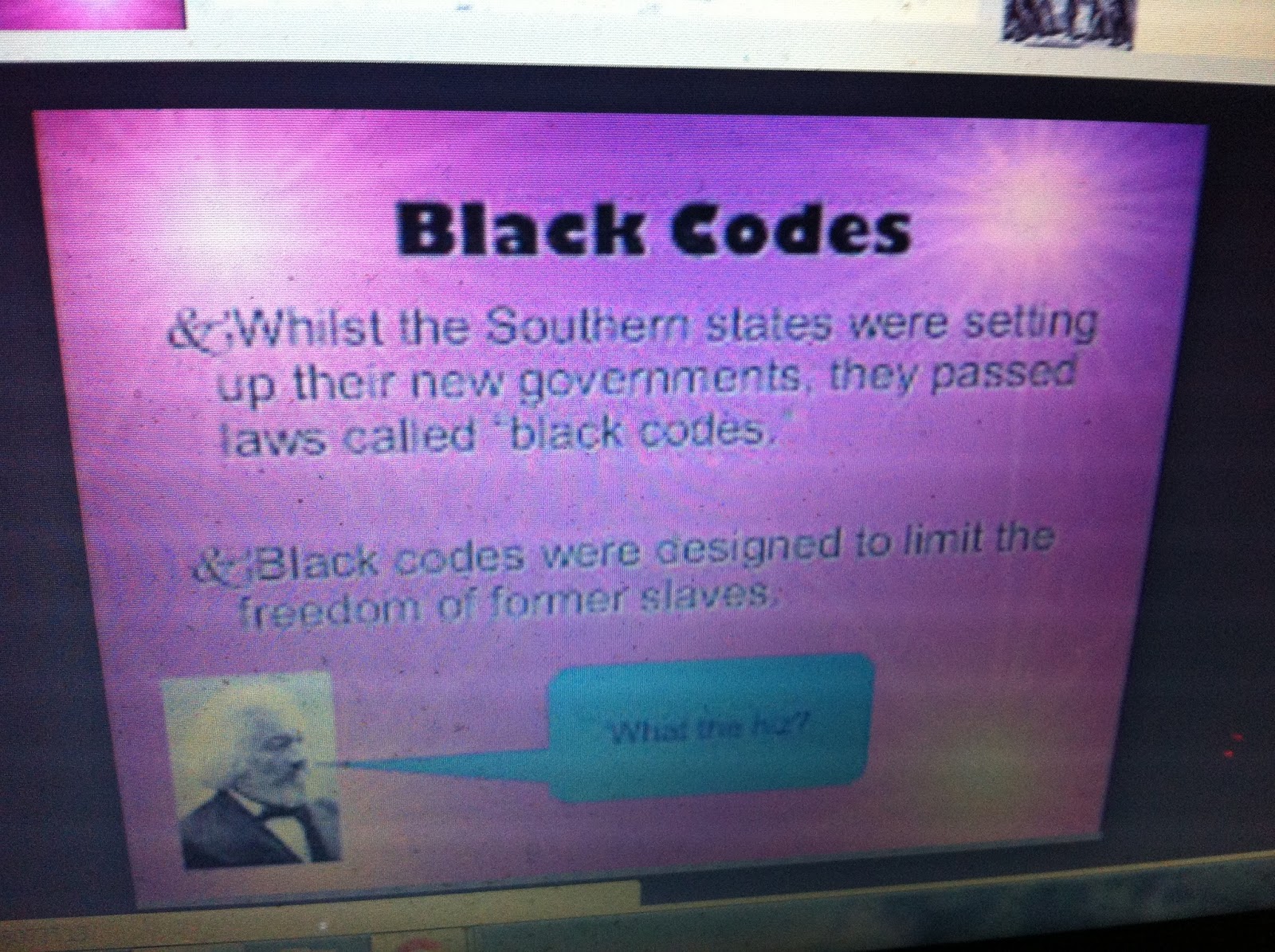 THE BLACK SOCIAL HISTORY BLACK SOCIAL HISTORY BLACK CODES UNITED