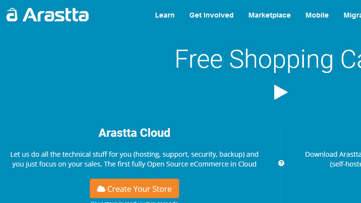 Arastta shopping cart software