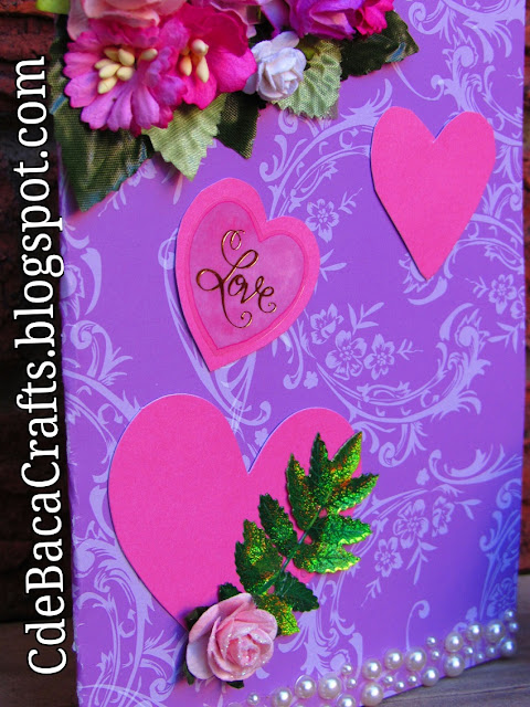 Handmade Valentines Day Card by CdeBaca Crafts.