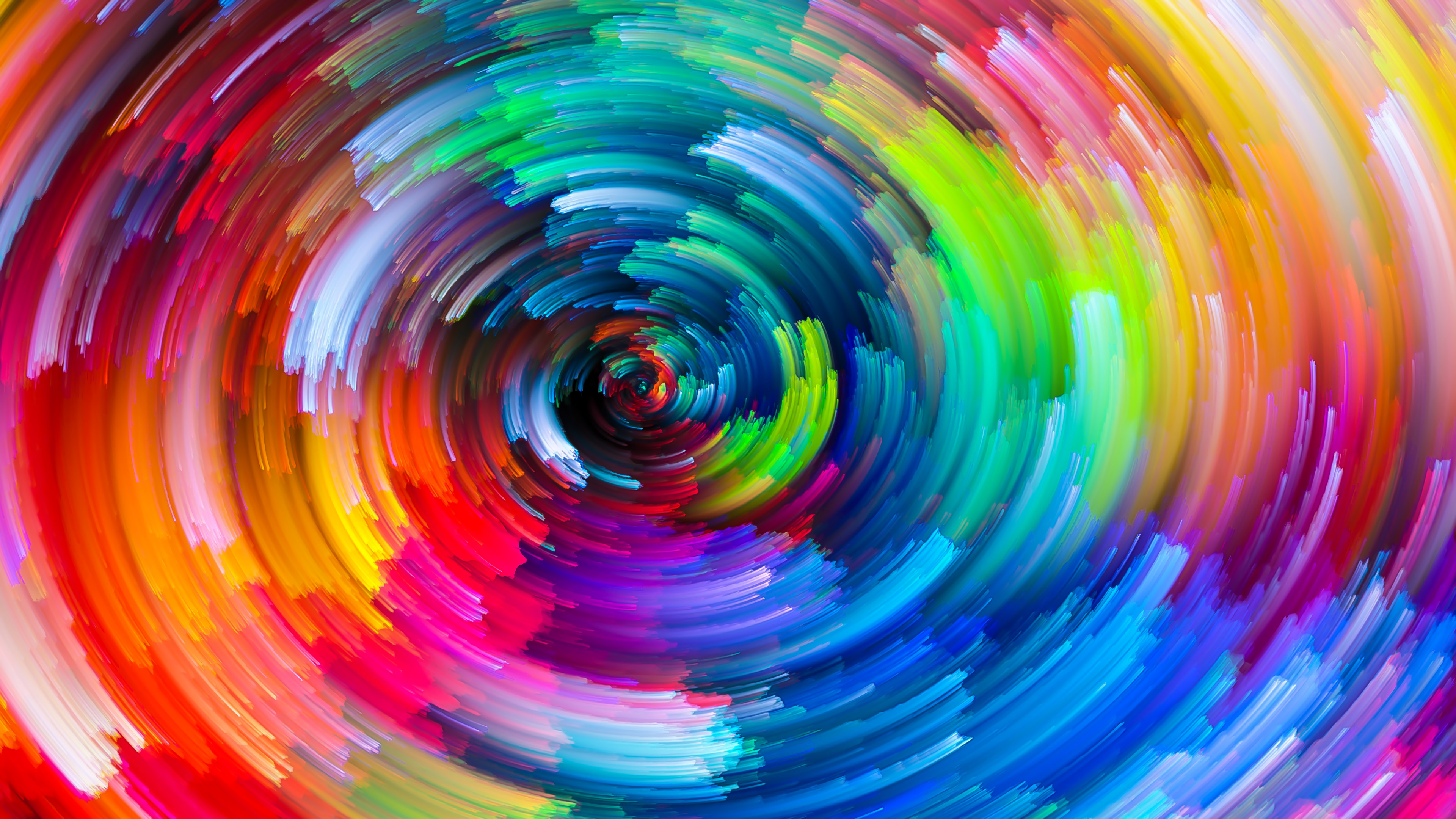 Abstract Rainbow Color Circle 4K Wallpaper 18