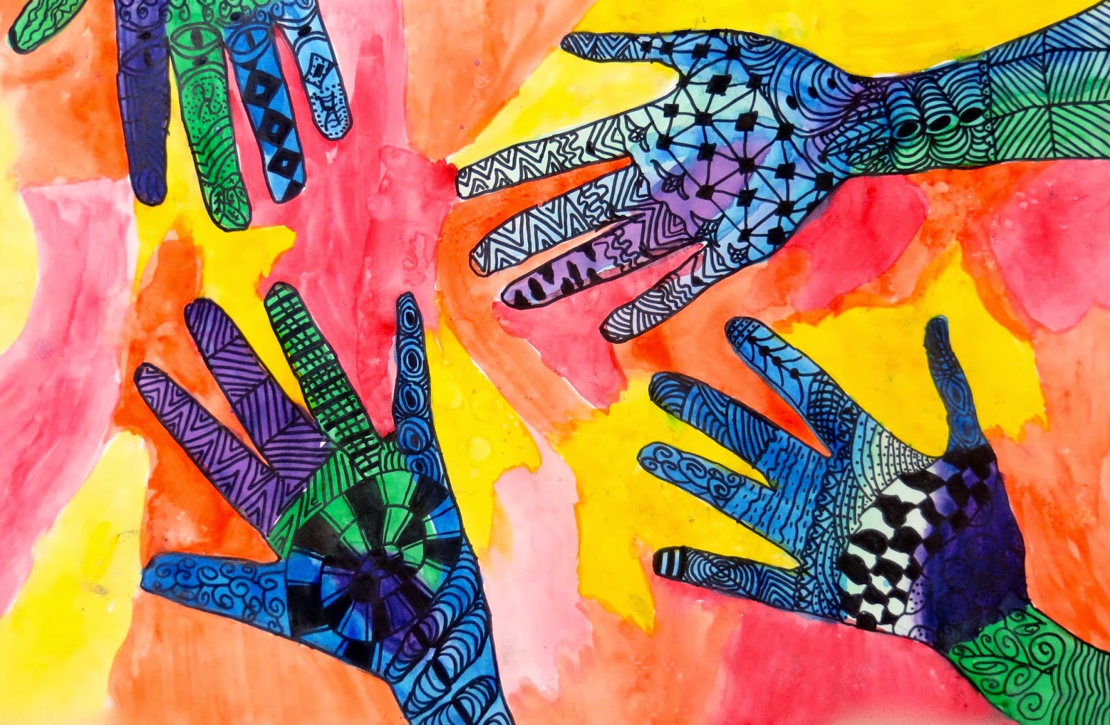 The Creative License Warm and Cool Hand Patterns