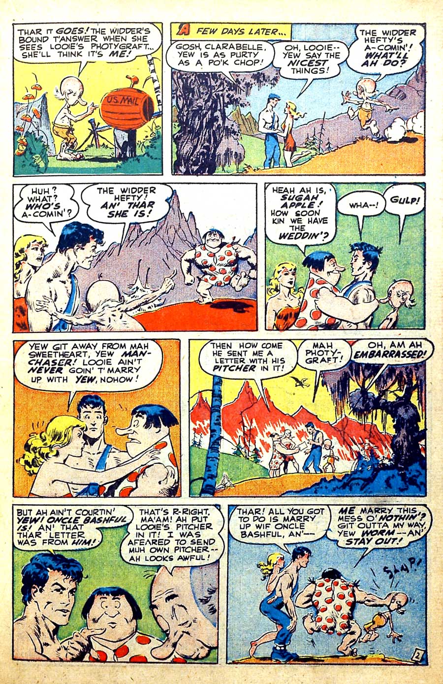 Thrilling Comics #72 golden age 1940s comic book page art by Frank Frazetta