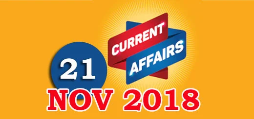 Kerala PSC Daily Malayalam Current Affairs 21 Nov 2018