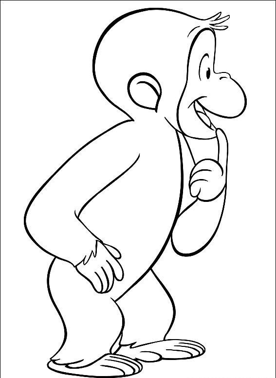 face of curious george coloring pages - photo #43