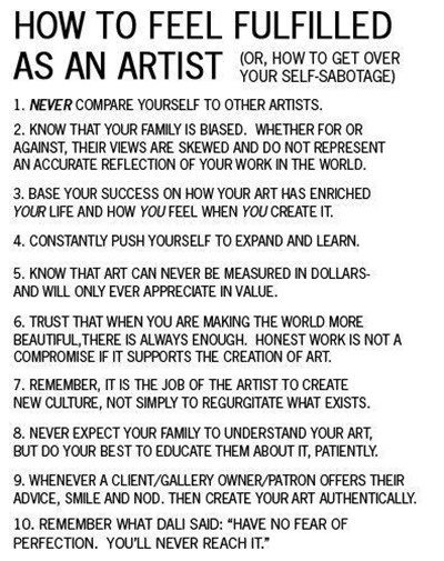 How to Feel Fulfilled as an Artist